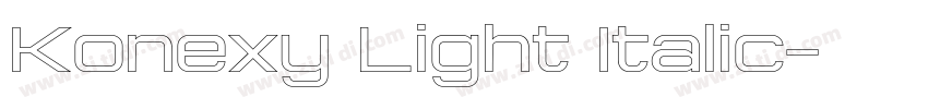 Konexy Light Italic字体转换 Konexy Light Italic字体转换
